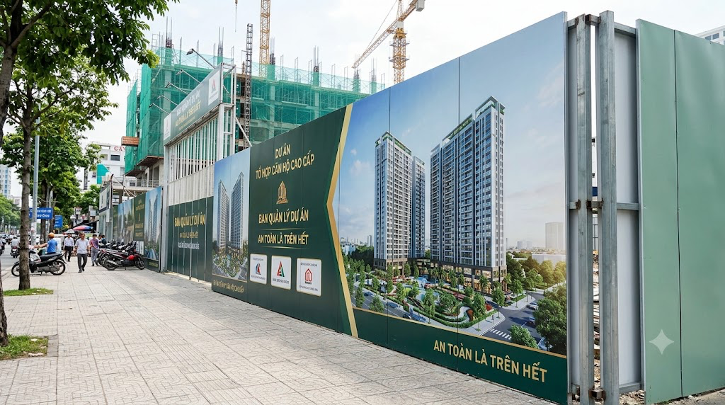 Thi công Hoarding, Hàng Rào công trình tại Đà Lạt